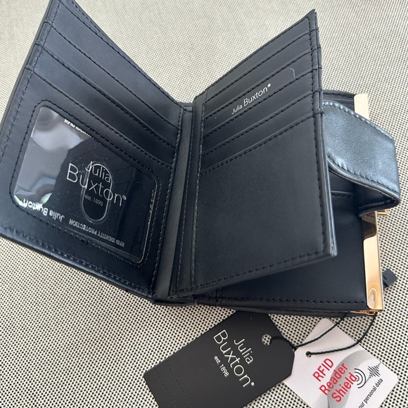 NWT Julie Buxton Black Leather Wallet - Picture 6 of 11